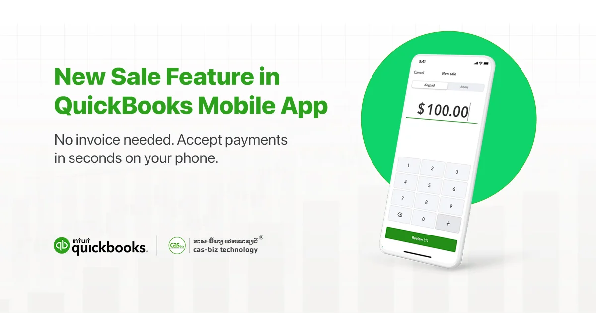 New Sale Feature in QuickBooks Mobile